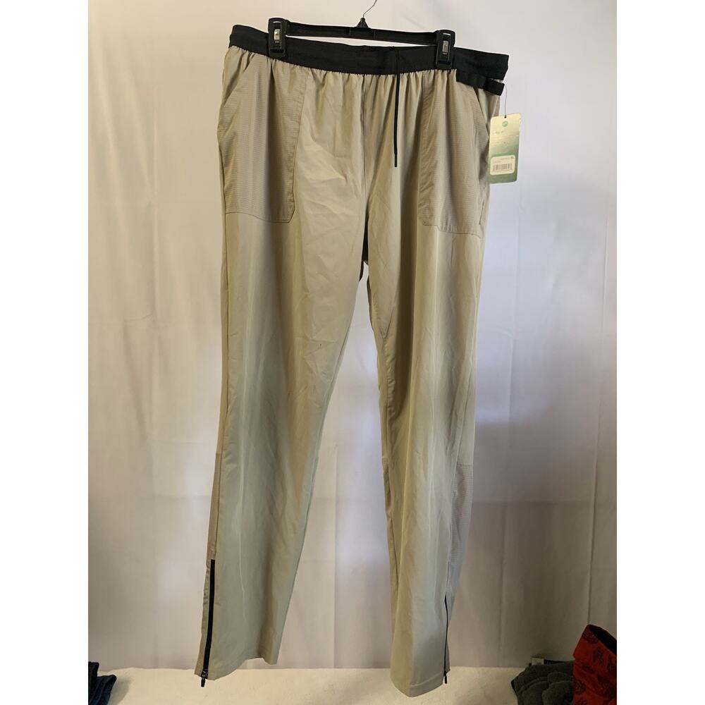 Unipro Men's Trek Qwick-Dry Khaki Light Weight Elastic Waist Joggers Size 1XL